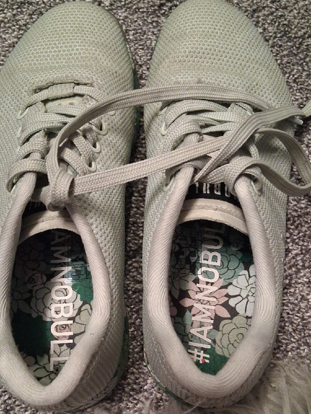 NOBULL Black & Light Green Floral-Accent Womens Trainers - Picture 5 of 8